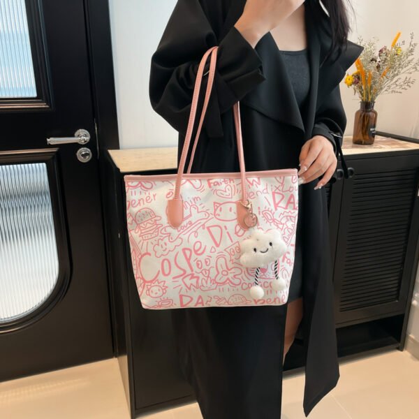 Niche Graffiti Portable Large Tote Bag for Women