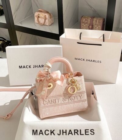 MACK JHARLES Embroidered Toffee Handbag for Women