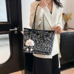 Niche Graffiti Portable Large Tote Bag for Women - Image 3